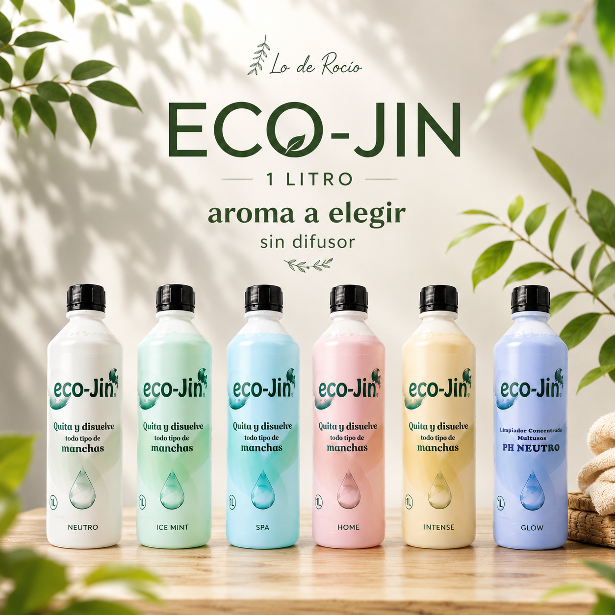 Eco-Jin 1 Litro Aroma a elegir SIN DIFUSOR