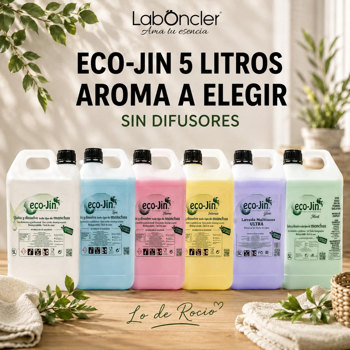 Eco-Jin BIDÓN 5 Litros Aroma a elegir SIN DIFUSOR
