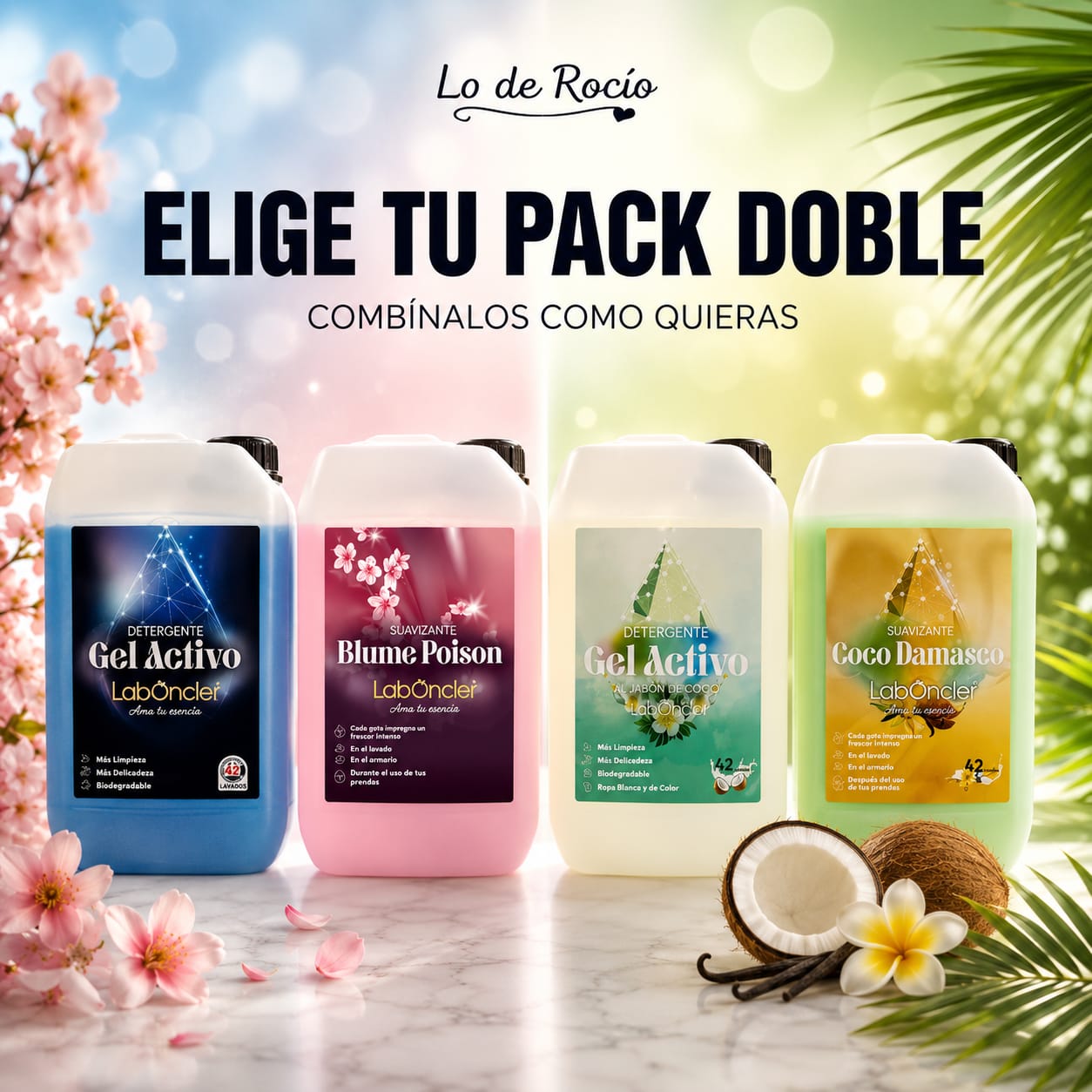 Pack Doble Detergente y Suavizante - Combina como quieras